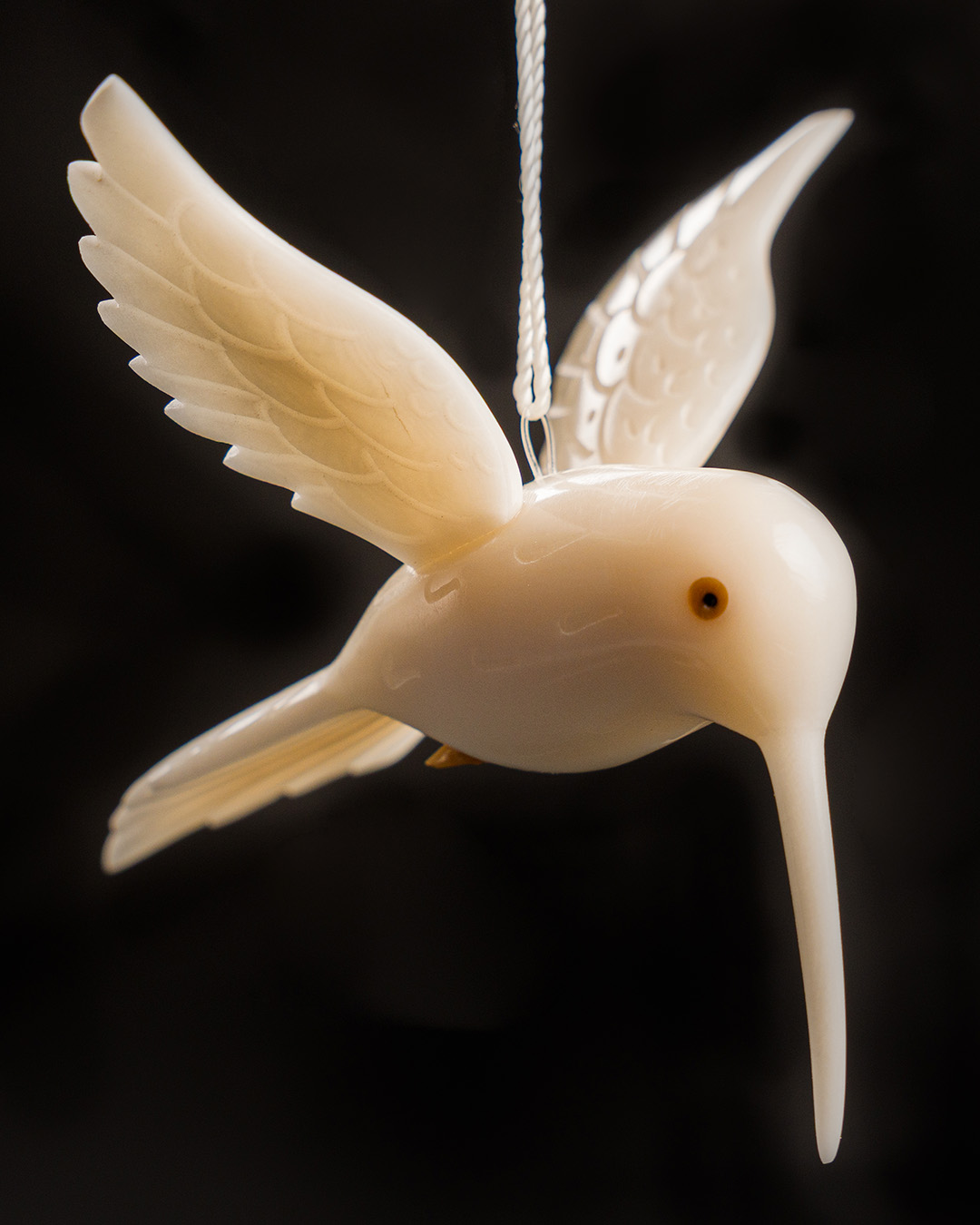 Colibrí Blanco Colgante